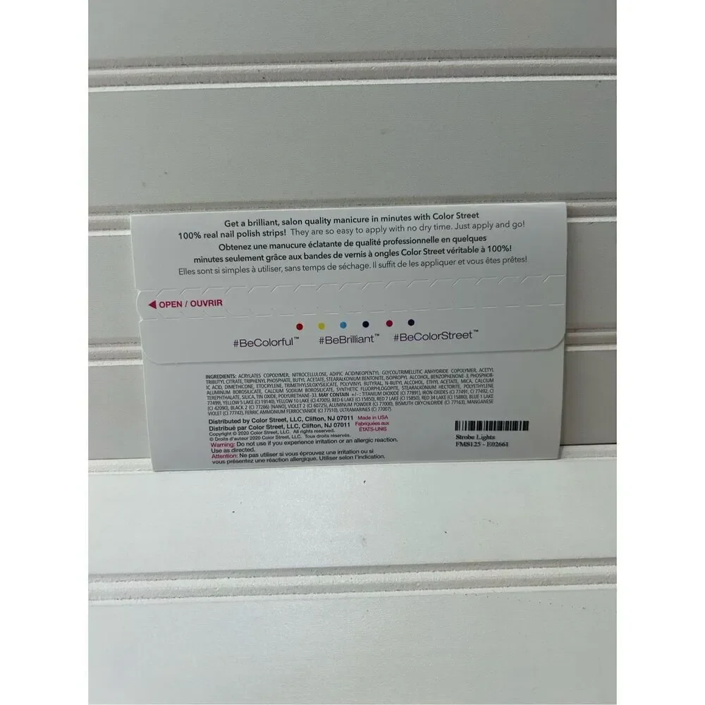 Strobe Lights Color Street Nail Polish Strips New FM8125-E02661